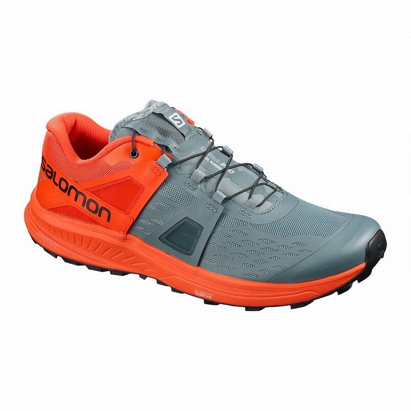 Salomon Israel ULTRA /PRO - Mens Trail Running Shoes - Grey/Orange (YTSK-06742)